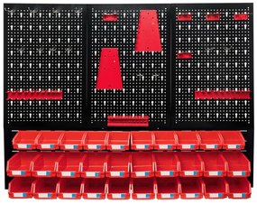 Fém szerszámtartó fal 120x90cm + 30 doboz