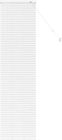 vidaXL Zsalugáter Redőnyök Fehér 175 x 45 cm Alumínium