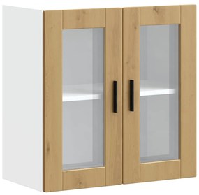 konyhai fali szekrény üvegajtóval Porto&quot; Artisan Oak&quot;
