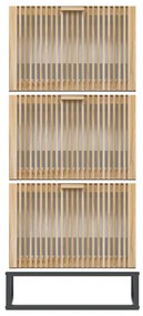 fehér szerelt fa cipősszekrény 52x25x120 cm