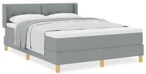 Box Spring Ágy Matraccal - Világosszürke, 160x200 cm Textil