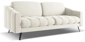 Fehér bársony kanapé 202 cm Nalu – Makamii