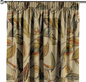 Függöny ráncoló szalaggal 1 db 130x260cm színes levelek