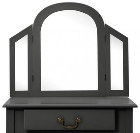 szürke császárfa MDF fésülködőasztal ülőkével 65x36x128 cm