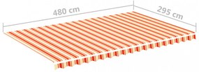 sárga és narancssárga csere napellenző ponyva 5 x 3 m
