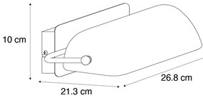 Klasszikus falilámpa sötét bronz zöld üveggel - Banker