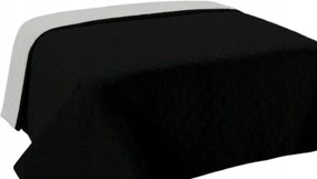 Dekoratív ágytakaró Vigo II 220x240 ezüst fekete négyzetek