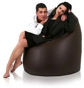 EMI Körte alakú sötétbarna műbőr babzsákfotel