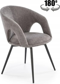 Kárpitozott forgó konyhai szék étkezőbe modern szürke K550