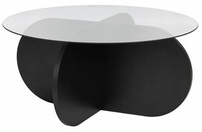 Aeris Black konferenciaasztal sötét üveggel