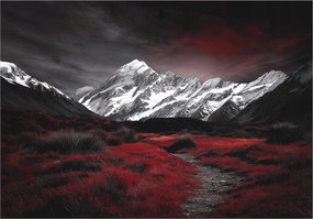 Fotótapéta Hegyek Akvarell Tájkép Hálószoba Nappali Tapéta Flizelina 400x280