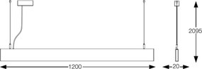 Ideal Lux - kábeles LED csillár STEEL LED/29W/230V 3000K CRI 90 120 cm fehér
