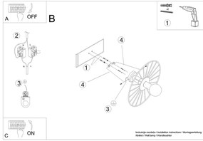 Fekete mennyezeti lámpa ø 45 cm Soho – Sollux