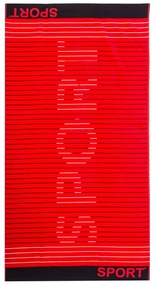 Sport Piros strandtörölköző