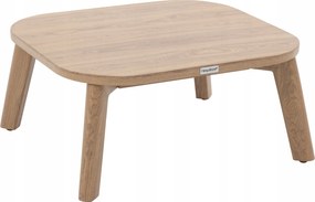 Kerti Asztal Alacsony Barna Alumínium 60 x 55 CM Állítható Lábak