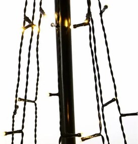 NEXOS Karácsonyi dekoráció fénypiramis 180 cm meleg fehér