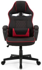 Gamer szék SENSE7 Knight, fekete és piros