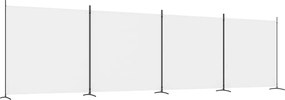 vidaXL 4 paneles fehér szövet térelválasztó 698x180 cm