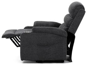 Dönthető fotel, elektromos kábeles vezérléssel, szürke, szövet, TV-S8348 GREY2