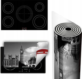 Vinil Tűzhelyvédő Szőnyeg Asztallap 90x52 szürke London