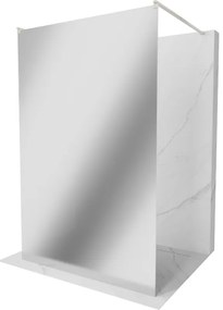 Mexen Kioto, Walk-In zuhany paraván 100 x 200 cm, 8 mm tükörmintás üveg, csiszolt acél profil, 800-100-002-97-50