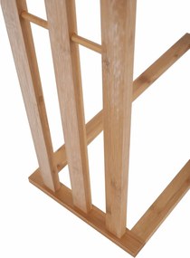 Törülközőtartó, bambusz/fehér, KOMO NEW