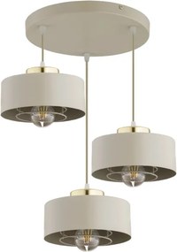 BRILAGI - Függőlámpa kábellel SPRING 3xE27/60W/230V bézs/arany