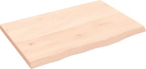 vidaXL kezeletlen tömör tölgyfa fali polc 60x40x2 cm