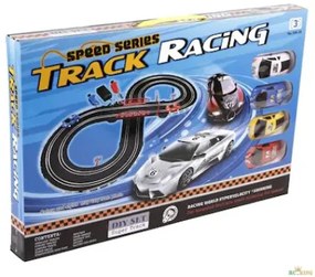 Track Racing Elektromos Autópálya 4 Autó Karosszéria 218 cm