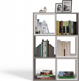 Malax 2x3 polc, 110x75x30 cm, agyag színű