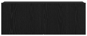TV faliszekrények (2 db) - Fekete tölgy, 80x30x30 cm, MDF-ből készült