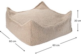Világosbarna buklé gyerek babzsákfotel Square – Wigiwama