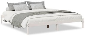 fehér tömör fenyő extra hosszú ágykeret matrac nélkül 200x220cm