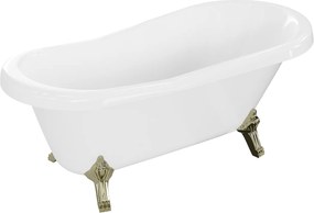 Luxury Retro szabadon álló fürdökád akril  150 x 73 cm, fehér, láb arany  - 53251507300-50 Térben álló kád