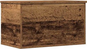 vidaXL Tároló Doboz tárolóval Öreg fa 60 x 35 x 35 cm Faanyag