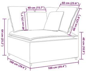 rózsaszín moduláris kanapé sarokmodul párnákkal 100 cm