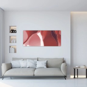 Kép - Piros absztrakt virág N⁰3 (120x50 cm)