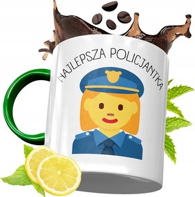 Zöld Bögre Rendőrnek Tökéletes Ajándék fényképes nyomtatással