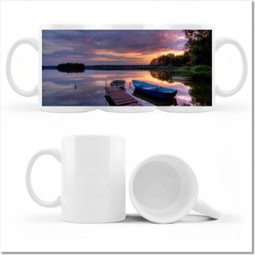 Fényképes bögre Híd a tavon