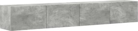 vidaXL TV Fali Szekrény 2 pcs Beton 98 x 31 x 29,5 cm Faanyag