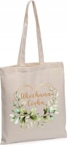 Öko Táska Pamut ekrü Szeretett Lánya áldozási ajándék TT_637_e