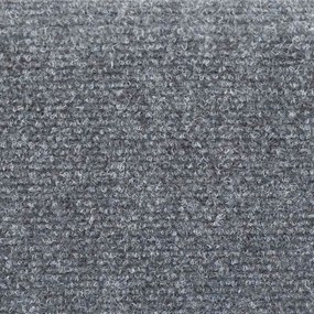 5 db világosszürke lyukasztott öntapadó lépcsőszőnyeg 56x17x3cm