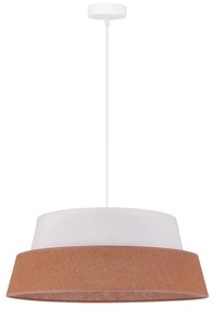 Duolla - Csillár zsinóron GALAXY 1xE27/15W/230V átm. 50 cm barna/fehér