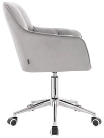 HR550K Acél modern velúr szék krómozott lábbal