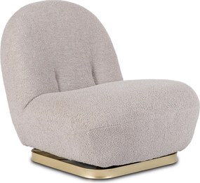 SONNY szürke forgó boucle pihenőfotel