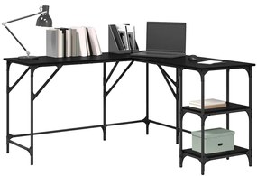 vidaXL Asztal Fekete tölgy 139 x 139 x 75 cm Faanyag