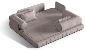 Szürkésbézs buklé kinyitható kanapé 206 cm Kemi – Cosmopolitan Design