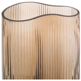 Wave világosbarna üveg váza, magasság 27 cm - PT LIVING