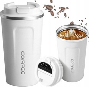 Thermo bögre termosz 500ml autós kávé tartó tea smart Led