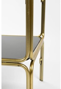 Fekete-aranyszínű fém könyvespolc 80x89x35 cm Liah – White Label